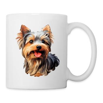 Yorkshire Terrier cute - Mug - white - Right