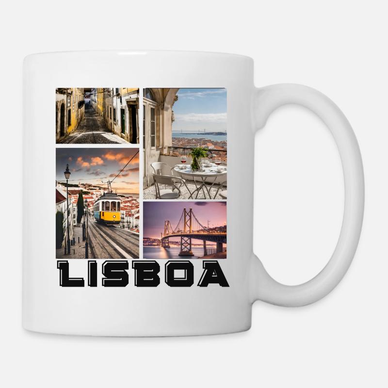 Lisbonne Lisbonne Vacances Tram - Mug blanc - blanc