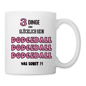 Dodgeball Was Sonst Spiel Dodgeballerin Spielerin - Tasse - Weiß - Rechts