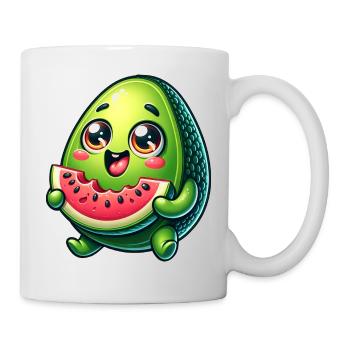 Bande dessinée sucrée à l’avocat et à la pastèque - Mug blanc - blanc - Droite