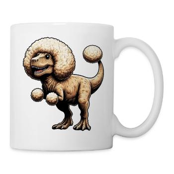 Poodle T-Rex Fusion Mythical Beast Design - Mug - white - Right