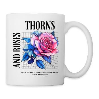 Épines et Roses - Fleurs de Roses - Mug blanc - blanc - Droite