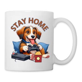 "Chien Gamer: Joue à la Maison!" - Mug blanc - blanc - Droite