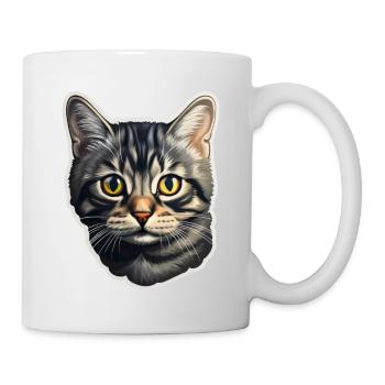 British Shorthair Cat Head - Mug - white - Right
