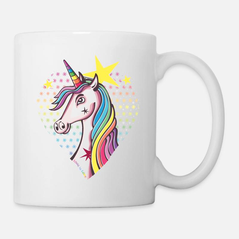 Stern Einhorn - Tasse - Weiß