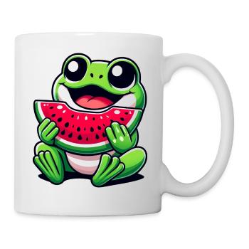 Grenouille Pastèque Fruité Drôle - Mug blanc - blanc - Droite