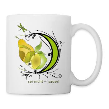 Zitrone, sei nicht sauer - Tasse - Weiß - Rechts