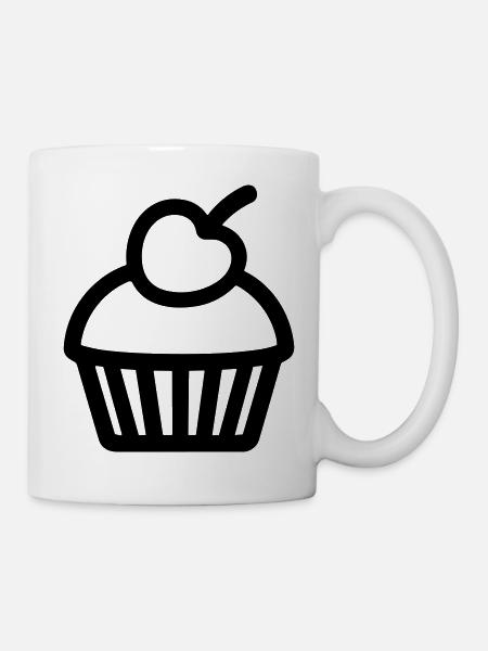 Cupcake - Tasse - Weiß