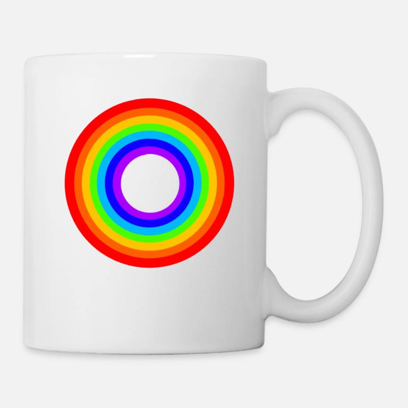 Circle Rainbow Colours / RGB - Mug - white