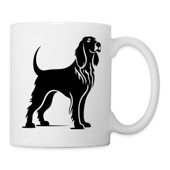 Icône de chien de chien de chien de chasse afghan - Mug blanc - blanc - Droite