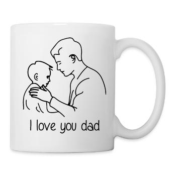 Ich liebe dich, Papa - Tasse - Weiß - Rechts