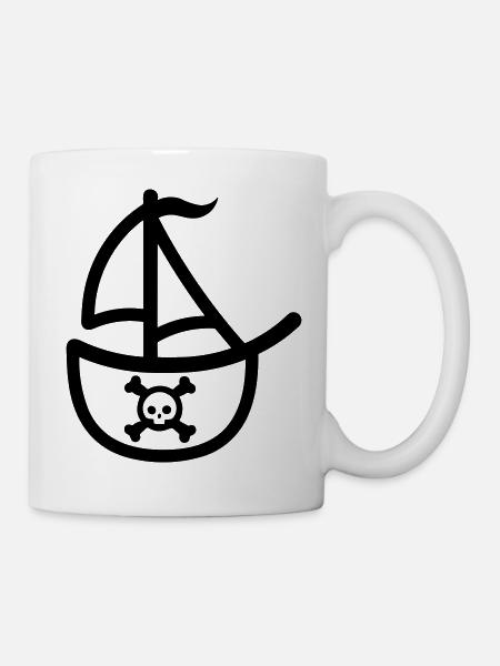 Bateau pirate - Mug blanc - blanc