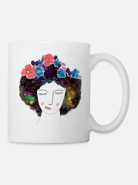 Blumenmädchen - Tasse - Weiß