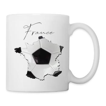 France Map Framed Real Football EN - Mug - white - Right