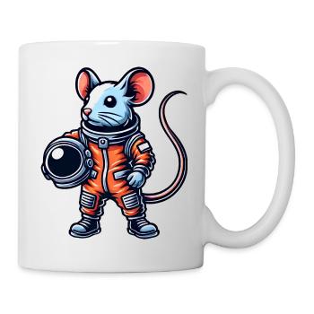 Mouse Astronaut Space Universe Sci-Fi Cartoon - Mug - white - Right