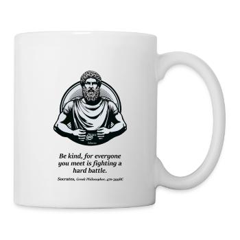 Socrates and kindness - Mug - white - Right