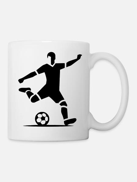 Soccer Player Icon Vector - Mug - white