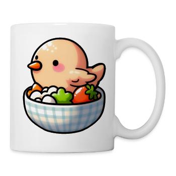 Hühnerfutter - Huhn - Tasse - Weiß - Rechts