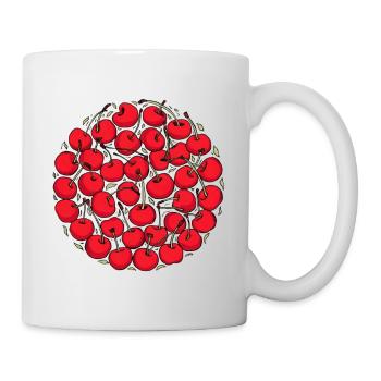 Kirschen - Tasse - Weiß - Rechts