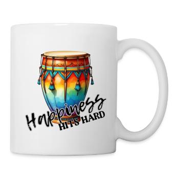 Das Glück schlägt hart zu - Aztec Style Drum - Tasse - Weiß - Rechts