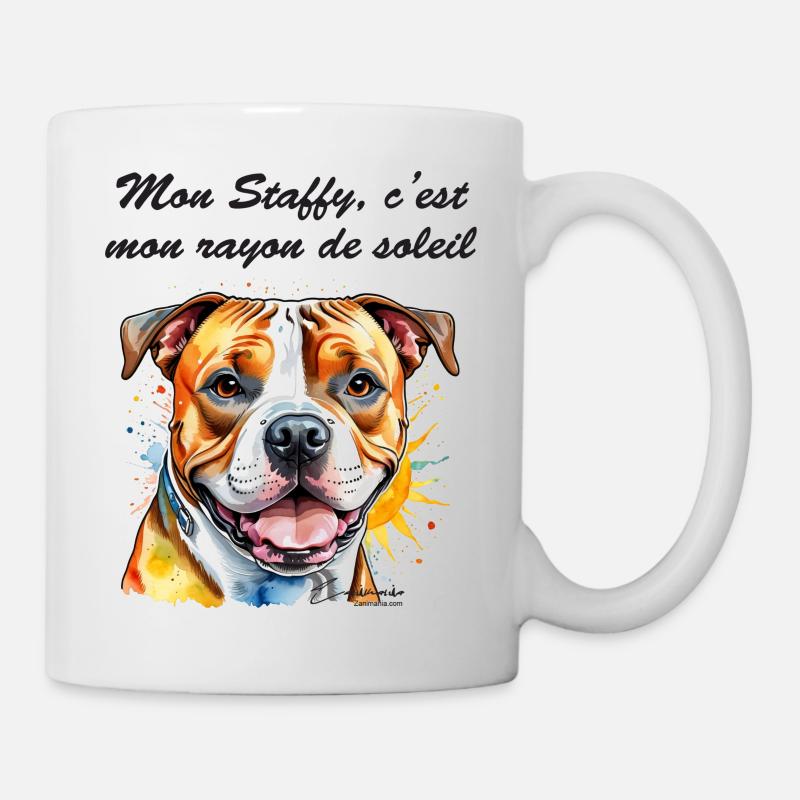 staffy rayon de soleil - Mug blanc - blanc