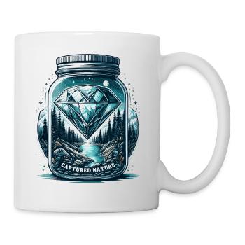 Bijou naturel dans un verre - Mug blanc - blanc - Droite
