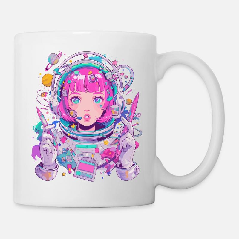 Künstlerischer Astronaut - Tasse - Weiß