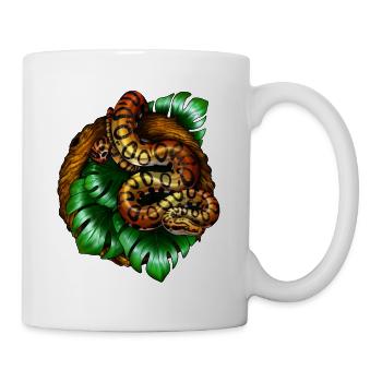 Monstera Snake - Tasse - Weiß - Rechts