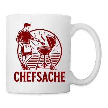 Grillen ist Chefsache - Tasse - Weiß - Rechts
