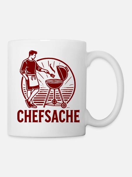 Grillen ist Chefsache - Tasse - Weiß