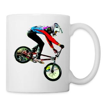 BMX Rennen Rennen - Tasse - Weiß - Rechts