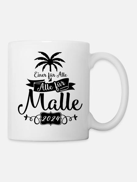 malle einer für alle - Tasse - Weiß