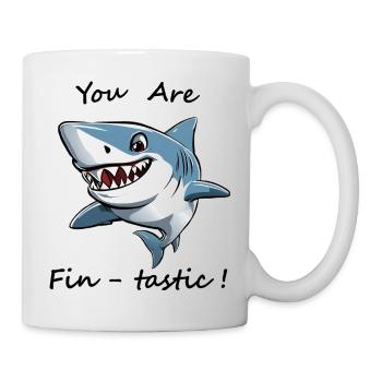 Fun Rigolo Original Marrant Jeu de Mots Requin - Mug blanc - blanc - Droite
