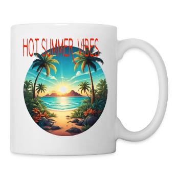 hot summer vibes - Tasse - Weiß - Rechts