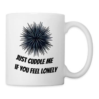 Drôle d’oursin Drôle Créature de la mer disant solitaire - Mug blanc - blanc - Droite