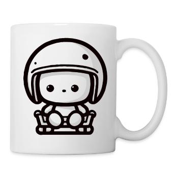 Bébé Pilote - Motard Casque - Mug blanc - blanc - Droite