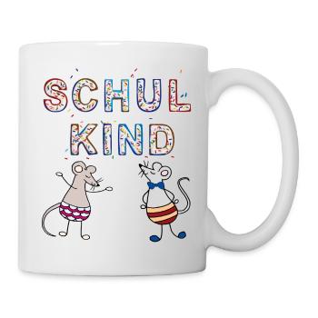 Souris écolière - Mug blanc - blanc - Droite