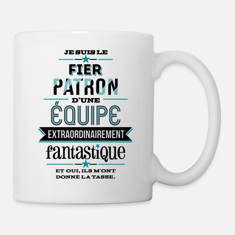 Fier chef d'une équipe fantastique - Mug blanc - blanc