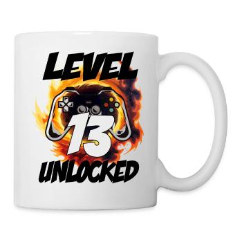 Level 13 unlocked Gamer 13. Geburtstag Gamer Level - Tasse - Weiß - Rechts