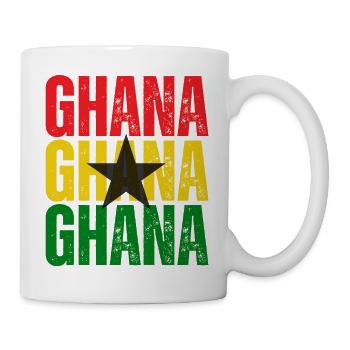 Ghana Flagge, ghanaischer Stolz - Tasse - Weiß - Rechts