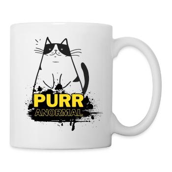 PURR ANORMALHalloween Katzen Design - Tasse - Weiß - Rechts