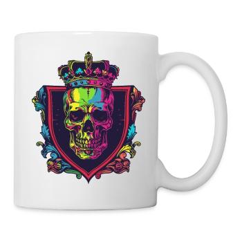 Couronne de crâne de roi - Mug blanc - blanc - Droite