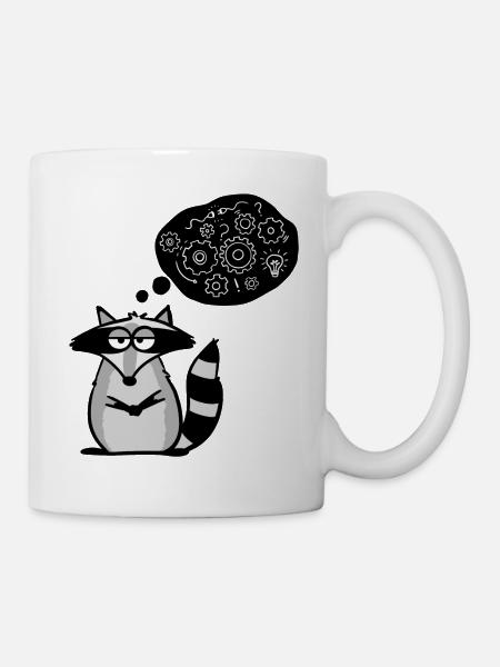 Lösungsorientierter Waschbär - Tasse - Weiß