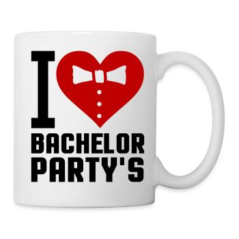 i love bachelor parties - Mug - white - Right