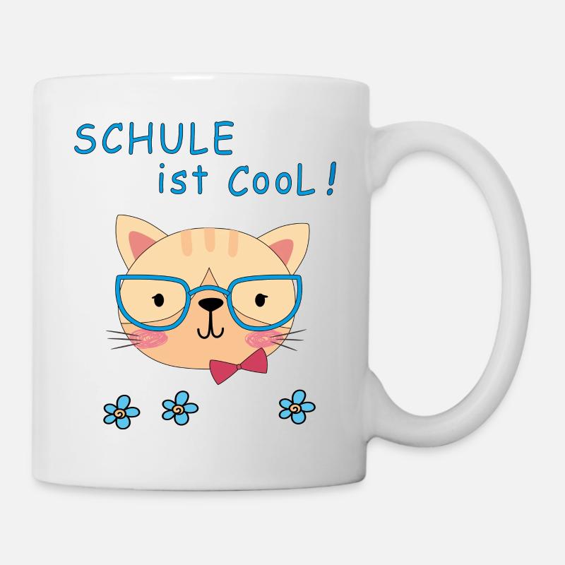 Schule ist Cool - Tasse - Weiß
