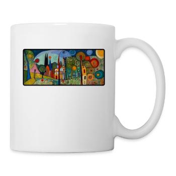 Design abstrait, moderne et coloré - Mug blanc - blanc - Droite