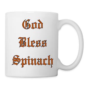 GodBlessSpinach - Tasse - Weiß - Rechts