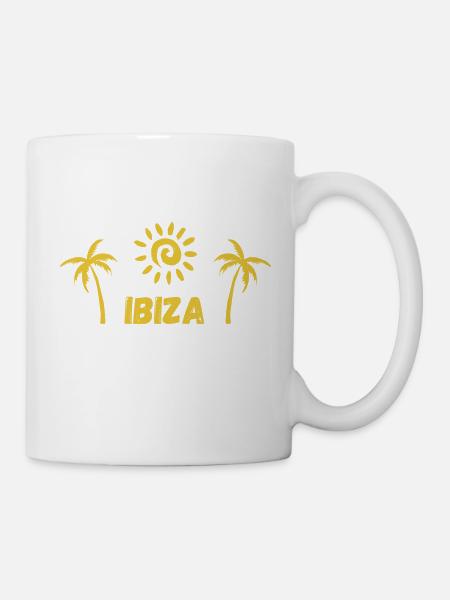 Ibiza Dreams: Sun, Palm Trees, Freedom - Mug - white