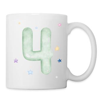 4e anniversaire watercolor étoile - Mug blanc - blanc - Droite