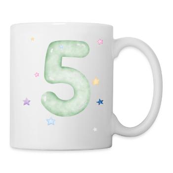 5e anniversaire watercolor étoile - Mug blanc - blanc - Droite
